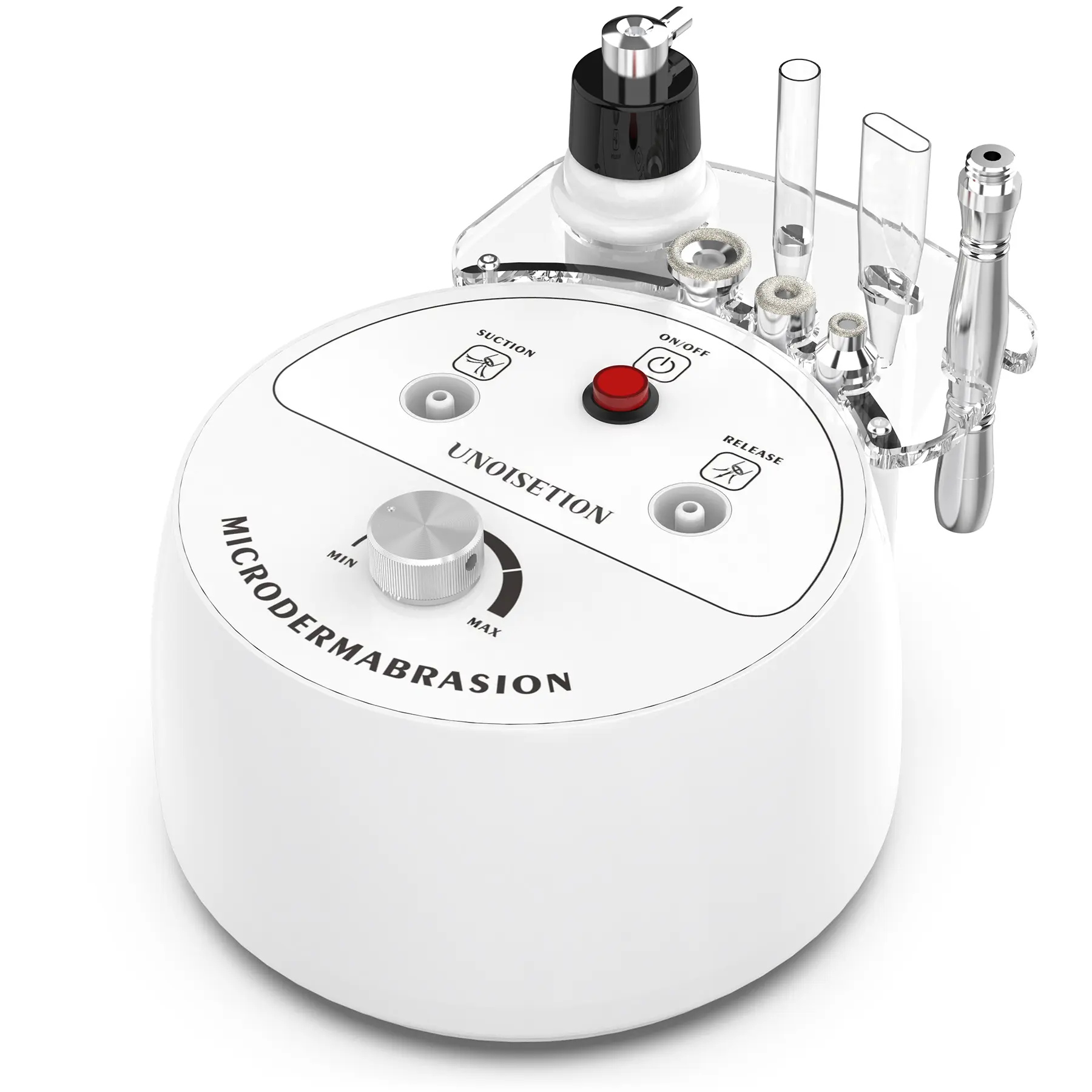 UNOISETION 3-in-1 Diamond Microdermabrasion Machine, At-Home Facial Exfoliator for Blackhead Removal, Smooth and Radiant Skin, Skincare Tool for Adults, Acne Prone, Even Skin Tone, Smooth Skin, Up To 80Kpa Suction
