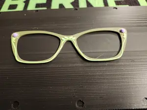 Ivy Cat-Eye Magnetic Eyeglass Toppers (olive base frame)
