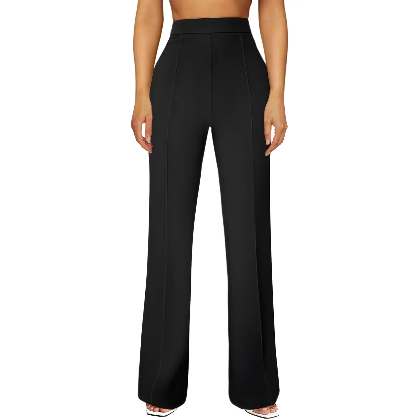 JEKAOYI Womens Straight Leg Dress Work Pants High Waist Stretchy Business Casual Pants Office Trousers Slacks