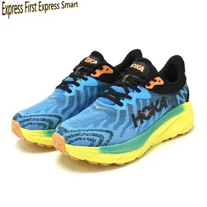Vibrant Blue & Neon Yellow Trail Runners – Breathable Knit Upper, Responsive Foam Midsole & Multi-Directional Rubber Outsole, Unisex All-Terrain Shoes for Hiking & Urban Exploration