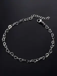 Heart shaped stainless steel High Quality bracelet wedding chain, Minimalist Chain Bangles, sweet and lovely love declaration chain, women's jewelry gift