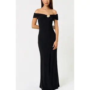 Off The Shoulder Maxi Dress With Seashell