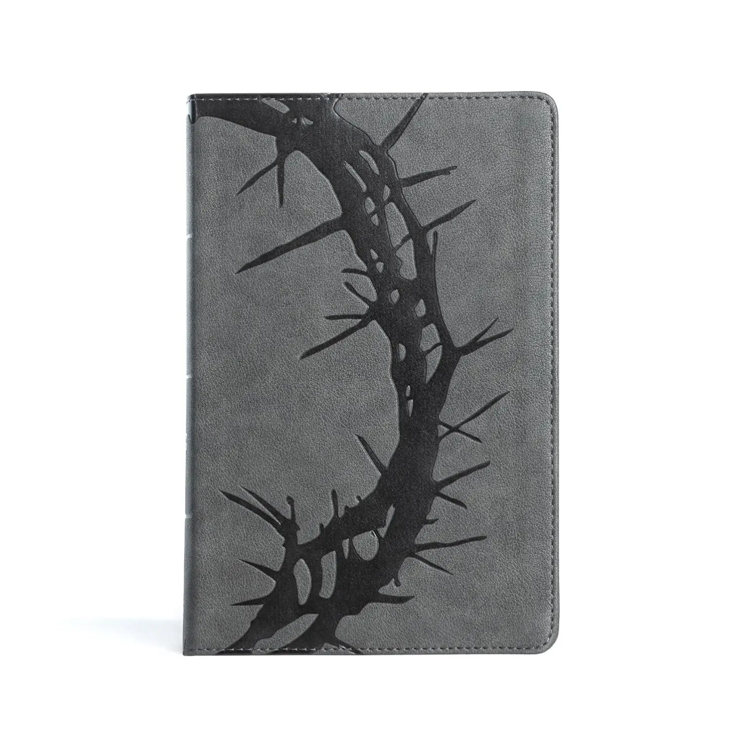 CSB Large Print Personal Size Reference Bible, Charcoal LeatherTouch Crown of Thorns, Red Letter, Presentation Page, Cross-References, Full-Color Maps, Easy-to-Read Bible Serif Type