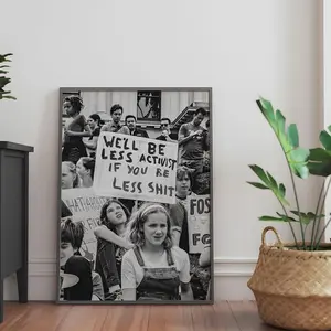 Feminist Protest Poster: Vintage Women's Rights Art| Frameless Poster K