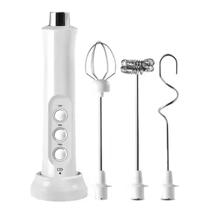 3 in 1 Electric Milk Frother, USB Rechargeable Handheld Milk Frother, Cordless Milk Frother, Multifunctional Coffee Frother, Household Kitchen Appliances, Coffee Making Tool