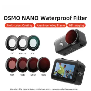 DJI Osmo Nano Waterproof Filter Lens Protector, Durable Protective Accessory for Dji Osmo Nano Camera, Essential Sport Cam Gear
