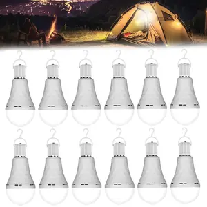 12 Pack A19 15 Watt Rechargeable Light Bulbs Emergency Light Bulb for Home, Led Bulb with Self-Charging, Light Bulb 1200mAh Battery Powered Backup Light Bulbs for Daily Use,for Home Bedroom Kitchen Living Room Office Lamp