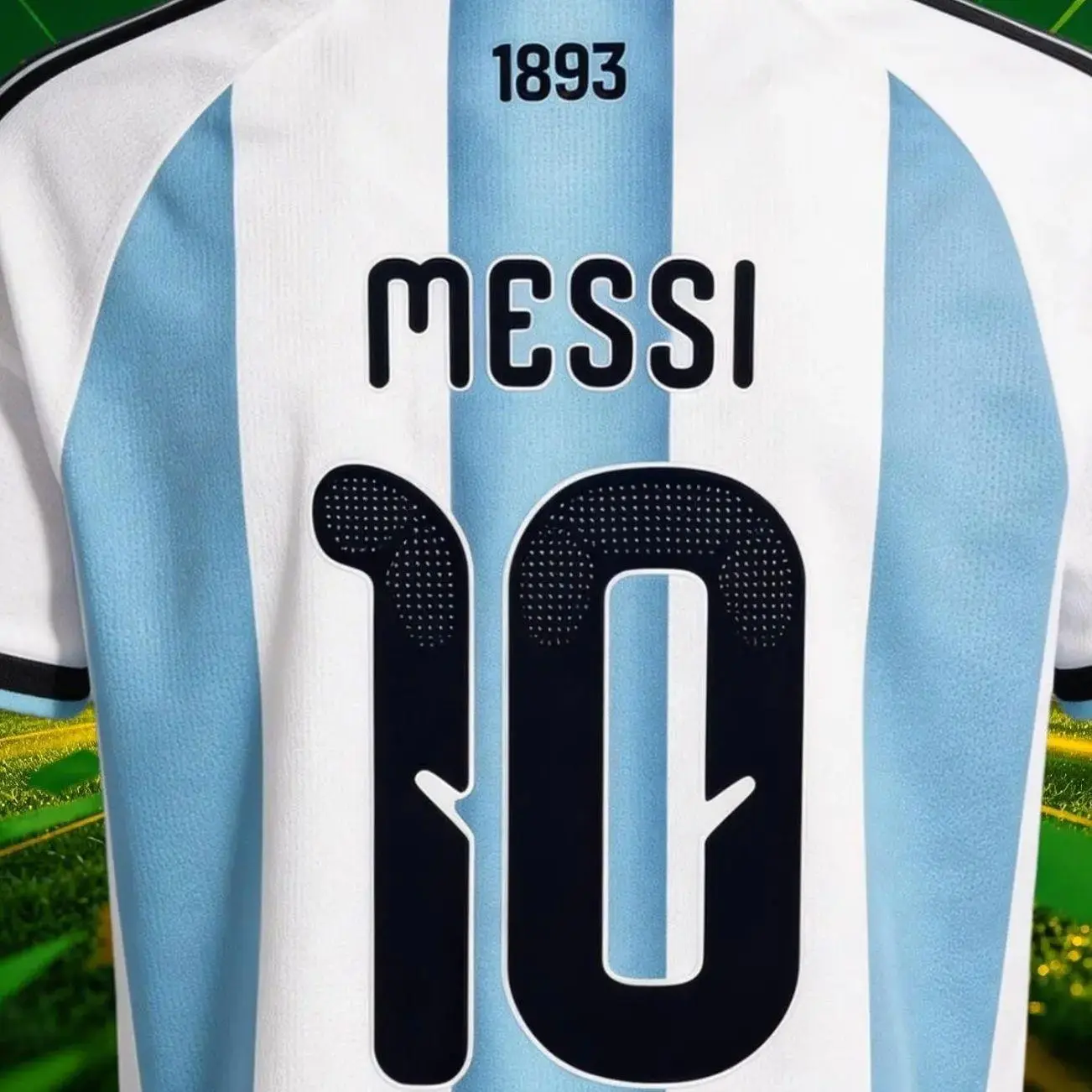 Men Soccer GOAT Messi #10 Team Soccer Jersey, Sports Collectible Apparel Football Shirt Short