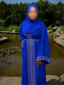 Royalty Blue  Moonlight Abaya and Hijab Set