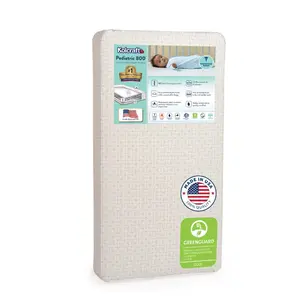 Kolcraft Pediatric 800 Extra Firm Baby Crib & Toddler Mattress, 80 Coil, Waterproof, Ecru