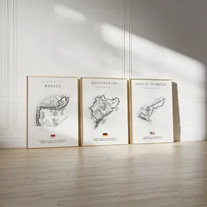 Racing Track Poster 2025 Unframed, Racing Poster Gift, Sport Race Wall Art, Sports Wall Art,Car Sport 2026 Game Decor