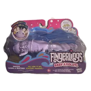 Fingerlings Baby Axolotl Interactive Toy, Purple, Swims & Lights Up, Features Magic Sounds & Reactions