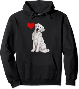 Love is White English Cream Golden Retriever Mom Dog Puppy Pullover Hoodie - Christopheraa Shop 76B0DCT3YSN1