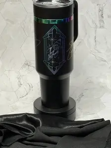 Stoner Gump Collection Tumbler - Spaceship! - designed by Jenni Redden (inkby_jenni) - 40oz tumbler with handle - multiple colors Drinkware Reusable Portable Engraved Water Bottles