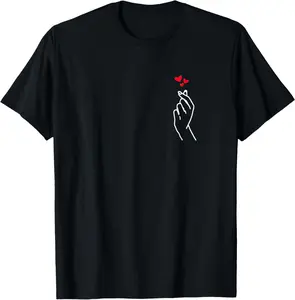 100%cotton Kpop Korean Drama Merchandise K-pop Heart Merch Kdrama T-Shirt  Top teeshirt