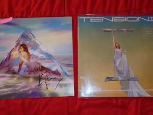 Kylie Minogue Tension II Signed Vinyl Insert Autographed Crystal Clear Record
