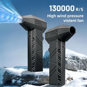 Powerful Turbo Fan, Mini Portable Jet Fan, Jet Fan 130,000 RPM High Speed Spinning, Type-C Rechargeable Clear Fan for Cars, Computers, Keyboards and Lenses,fun car accessories,car essentials,car stuff