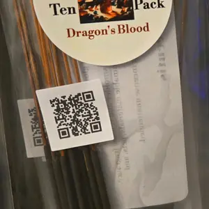 Gee's Scentis Dragon's Blood 10 Pack 11 Inch Incense Sticks Hand Dipped with Love and Intention Premium Fragrance Oils Long Lasting 55 Min Burn Time