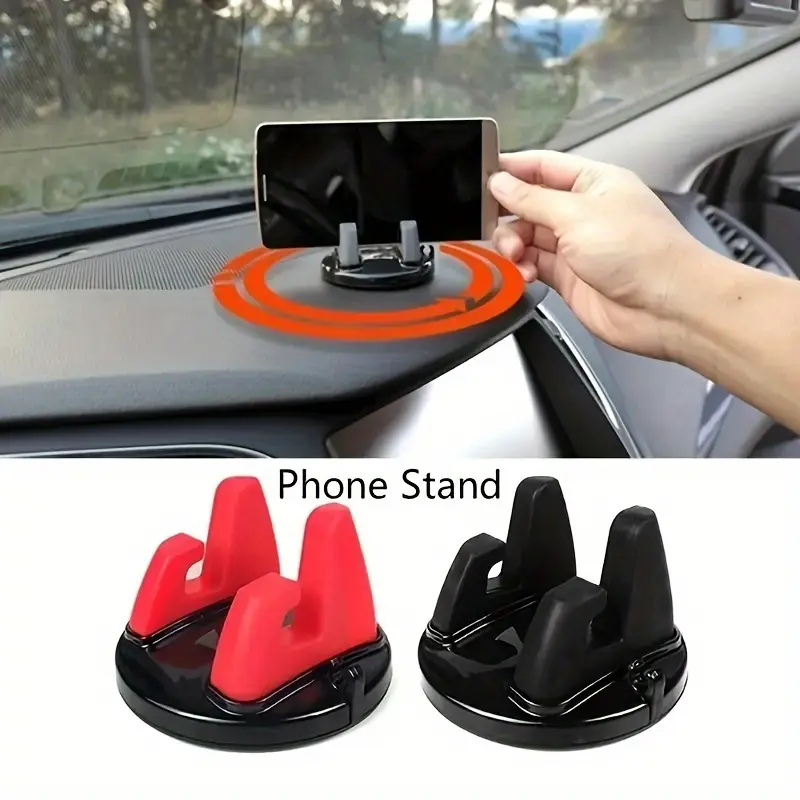 1pc Car phone holder, rotating base, car desktop dashboard, navigation phone, 360 degree silicone center console stand, Car Cellphone Mount, Car Mount Smartphone, Adjustable Holder, Multifunctional Car Accessories