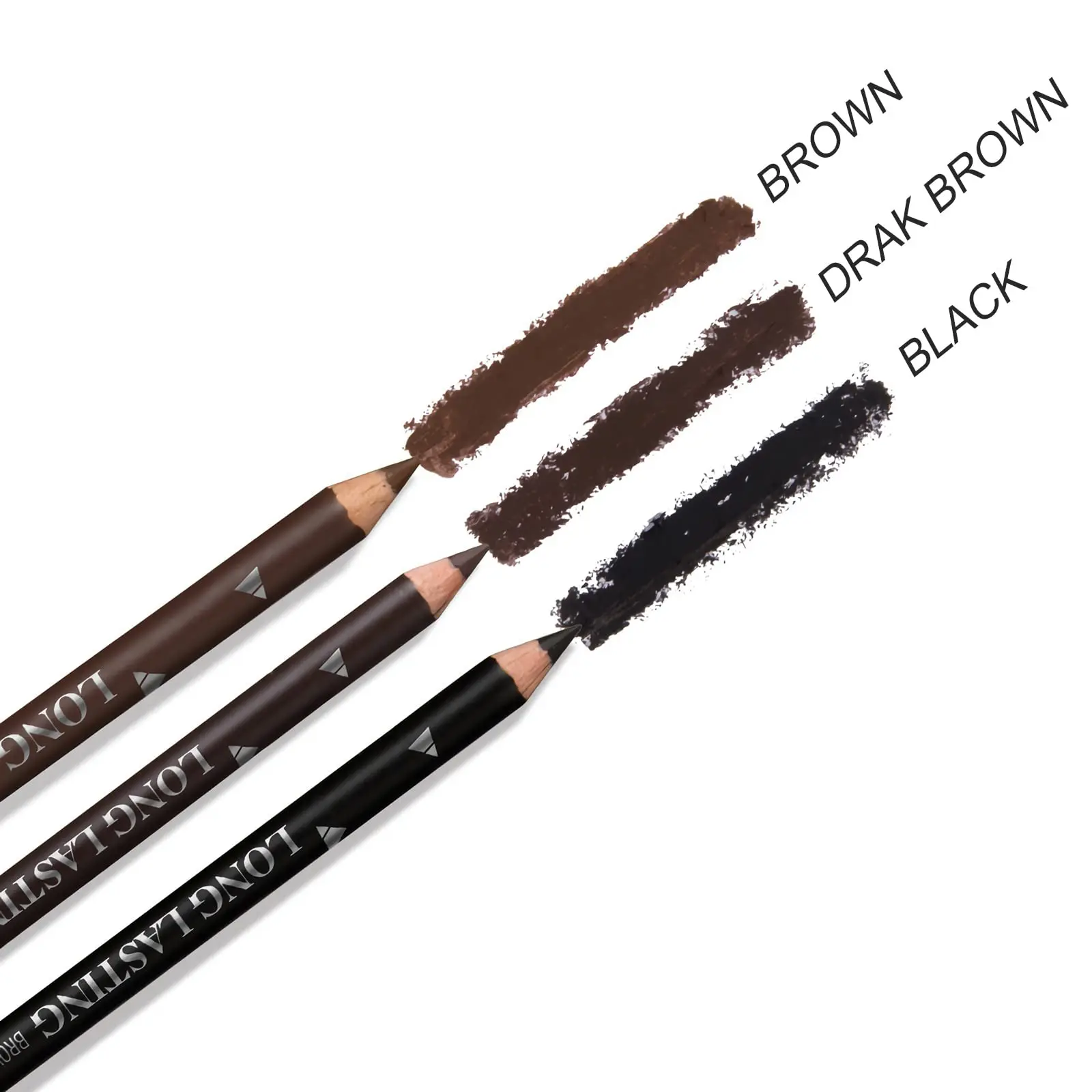 12-count Dark Brown Eyebrow Pencil Set - Soft, Easy-to-Apply, Waterproof, Long-Lasting Eyebrow Tint Pens for Filling Sparse Areas and Creating Natural-Looking Brows