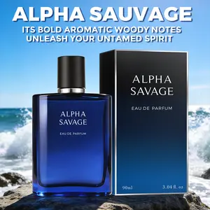 Alpha Sauvage Eau De Parfum 90ml (3.04oz) Calabrian Bergamot Lavender Sandalwood Ambergris Ether Cedar – Long Lasting Men’s Perfume Premium Gift
