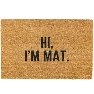 Hi I'm Mat Door mat, Funny, Decorative Mat, Welcome Mat, Funny Welcome Mat, Go Away Non-slip, Indoor, Outdoor, 10Merch