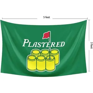 Probsin Plastered Flag Golf 3x5 Feet Flag for College Dorm Room Decor - Funny Poster UV Resistance, Durable Man Cave Wall Flag - Tapestry Peach