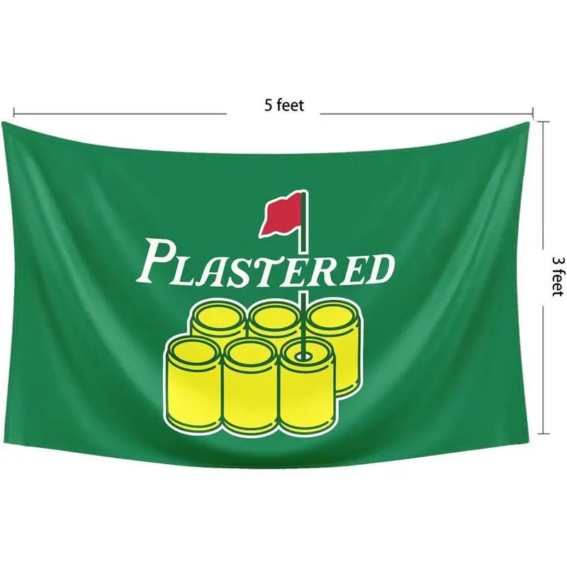 Probsin Plastered Flag Golf 3x5 Feet Flag for College Dorm Room Decor - Funny Poster UV Resistance, Durable Man Cave Wall Flag - Tapestry Peach