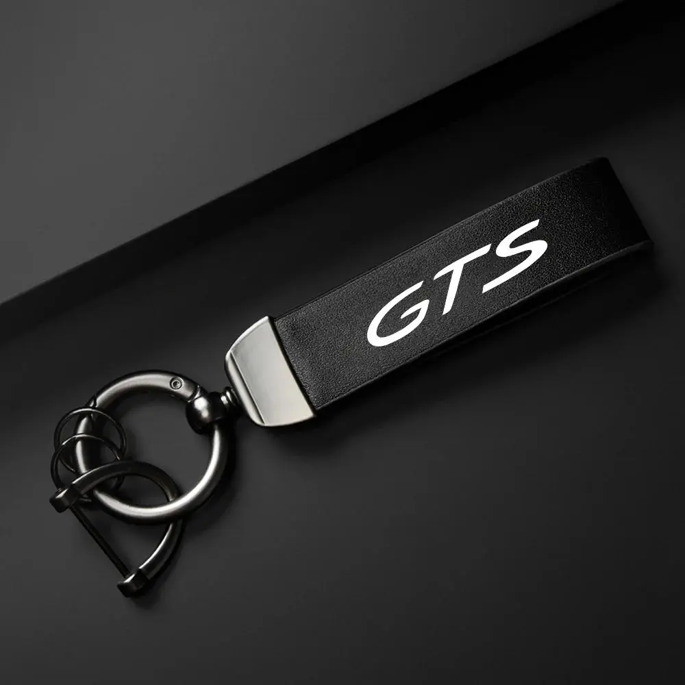 Car Keychain, PU Leather Car Keychain, Simple Design Car Keychain for Porsche Panamera Spyder Carrera Macan Boxster Cayman Cayenne 971 911 718, Keychain Parking Key, Car Key Chains, Keyrings for Keys