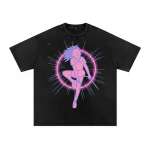 Girl So In Love Olivia Oversized Snow Washed Cotton T-Shirt Graphic Tee