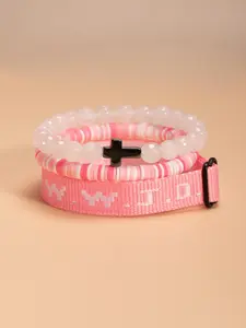 WWJD Bracelet, Fashionable Cross Charms Bracelet for Women & Men, Religious Jewelry for Party, Daily Clothing Decor, Trendy All-match & Exquisite Jewelry for Birthday Gift, Stackable Bracelets