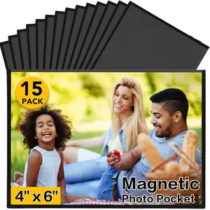 15 Pack Magnetic Photo Frames 4x6, Fridge Picture Frames for Home Office School