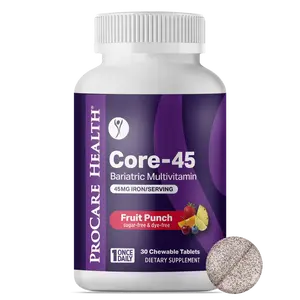 Core-45 Bariatric Multivitamin | Once-Daily Chewable | Fruit Punch