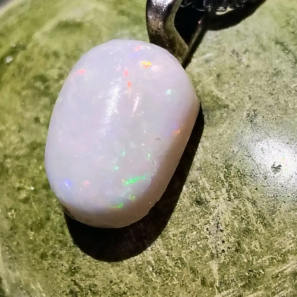 8mm x 11mm white opal. featuring full color