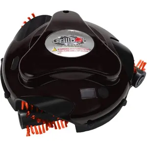 Automatic Grill Cleaning Robot with Nylon Brushes, Electric BBQ Cleaner Brush with Motorized Power, Cordless Rechargeable Grill  for Outdoor Grills (Black)
