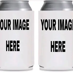 Custom Can Koozie - Customizable 12oz Beverage Holder with Sleek Design and Ability to Display Your Favorite Image - Customized, Drinkware, Drink White