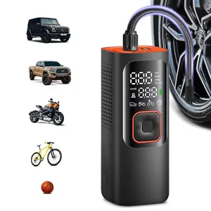 Portable Tire Inflator Air Compressor, 160psi Power, LCD Display, Cordless Design, Fast Charging, Ideal for Cars, Motorcycles, Bikes