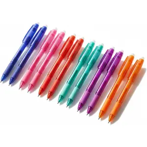 Erasable Gel Pens, 0.7mm Fine Point Gel Erasable Ink Pens - Compatible with , 12 Pack, Smooth Writing Pens Pencil-Like Precision for for Office, Journaling, Note Taking & Planning