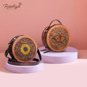 RAWHYD - Leather crossbody purse for women - 8" x 3.5"