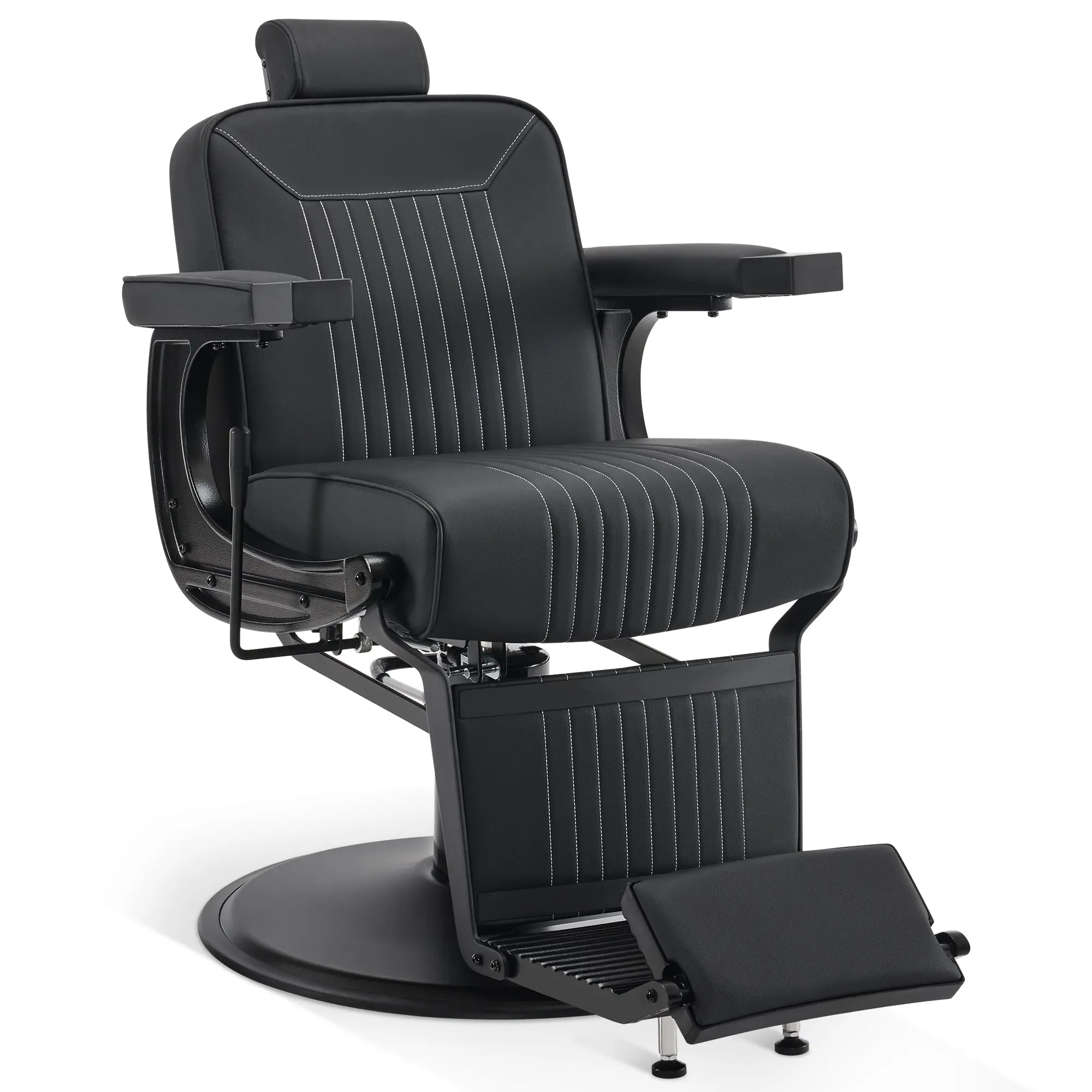 BarberPub Reclining Barber Backwash Chair (Model 8334) - Adjustable Hydraulic Lift Commercial Salon Furniture for Hair Stylists, Adjustable Hydraulic Lift Salon Furniture