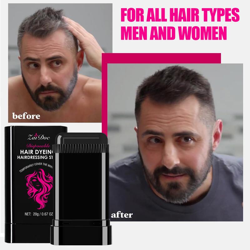 Disposable Hair dye comb - Covers Gray Hair,Easy to Color, Portable for Quick Touch - Ups,  Resists Fading and Clumping