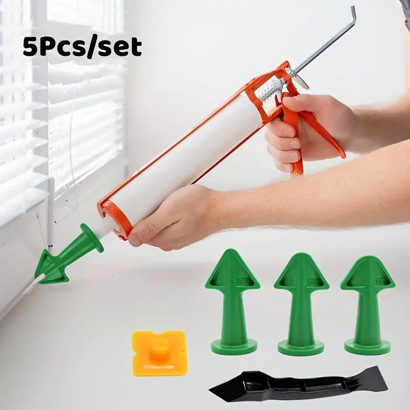 5/10pcs Caulking Nozzle Applicator Set - Perfect for Finishing, Tile Brick Joints, Floor Silicone Remover & More! Diy Tools