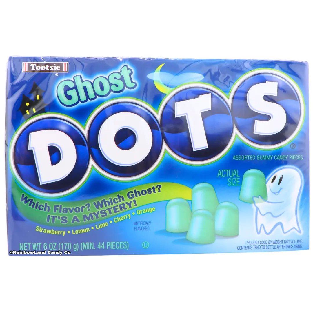 Ghost Dots, Halloween Gummy Candy, 6 oz Box