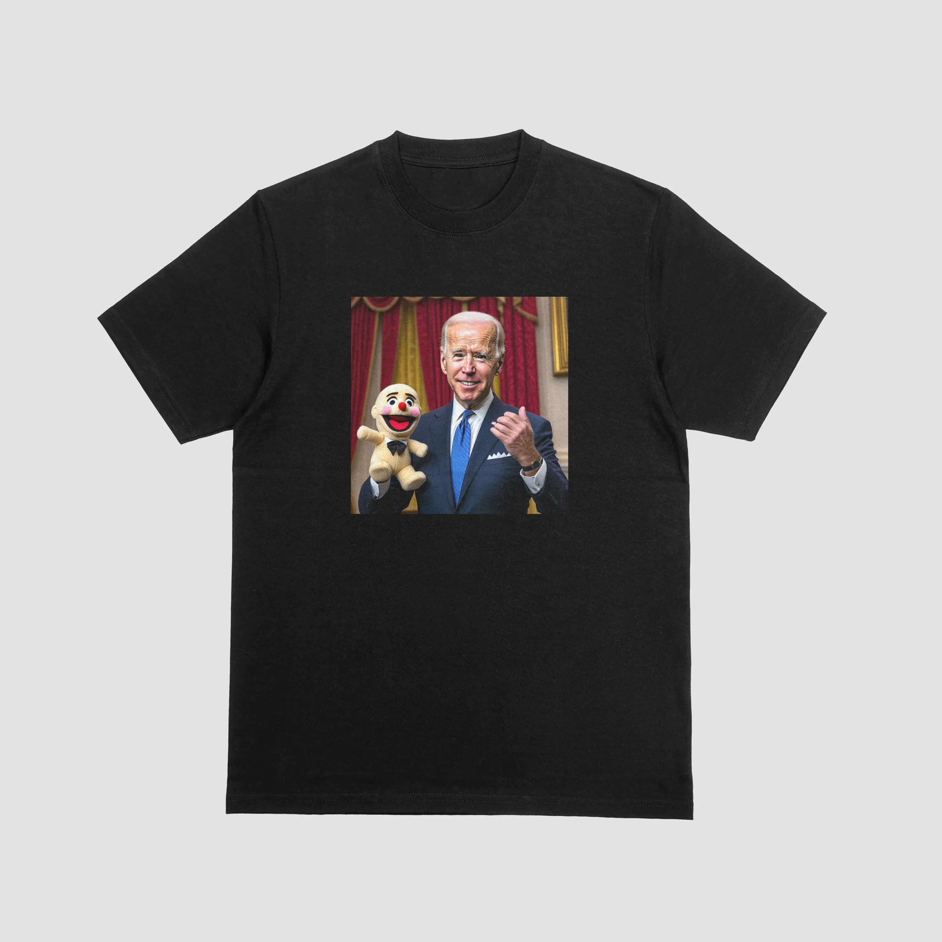 Biden Puppet Edition T-Shirt - Premium 100% Cotton Graphic Tee Casual Crewneck