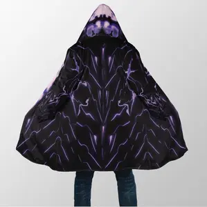 Sung Jin-Woo Shadow Lord Dream Cloak Coat, Anime Solo Leveling Men's Women's Hooded coat, Fleece Jackets Coats, Gift For Men And Women