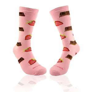 Strawberries and Chocolate Socks from the Sock Panda (Adult Medium)