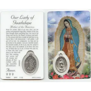 Our Lady of Guadalupe Prayer Card with Medal