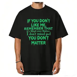 Plus Size Women's Mind Over Matter T Shirt Featuring Bold Statement Text for Casual Spring and Summer Outfits