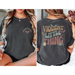 Violent Little Thing  2-Sided Shirt, Fourth Wing Dragon Rider Tee ,Riders Quadrant Tee, Comfort Colors Basgiath Shirt