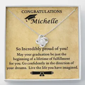 Daughter Necklace, Personalized Graduation Gift For Her 2024 , College Graduation Gift For Her, Senior Graduation, Class Of 2022, Jewelry Message Card, Necklace Gifts For Birthday, Anniversary, Christmas Day, Thanksgiving